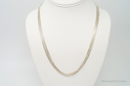 Designer Carolyn Pollack Relios Strand Bead Sterling Silver Necklace