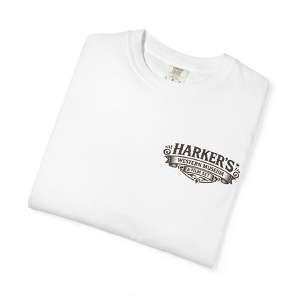 Harker's Gambler Unisex T-Shirt — “Harker’s Old West Lives Here” Vintage Western Tee