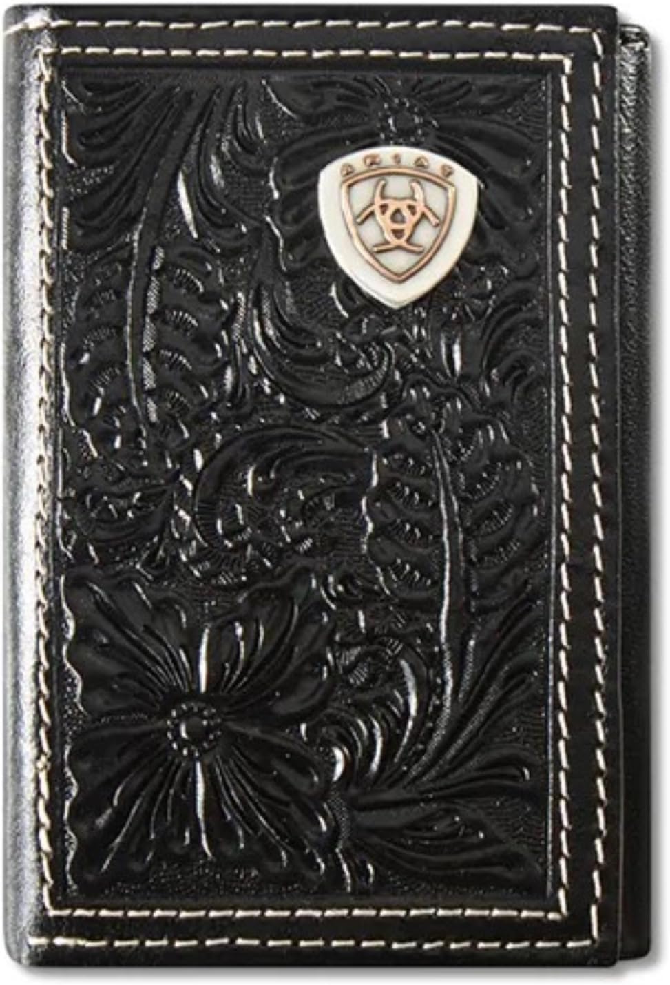 Ariat Floral Shield - Mens Tri-Fold Wallet
