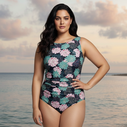 InstantFigure New Succulent High-Neck One-Piece Swimsuit 71591P