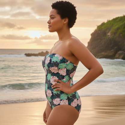 InstantFigure New Succulent Bandeau One-Piece Swimsuit 71624P