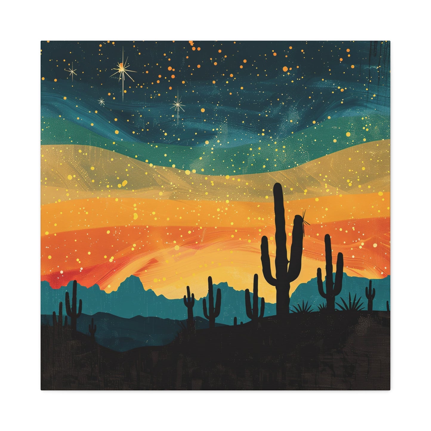 Rustic Western Scene Canvas Wall Art