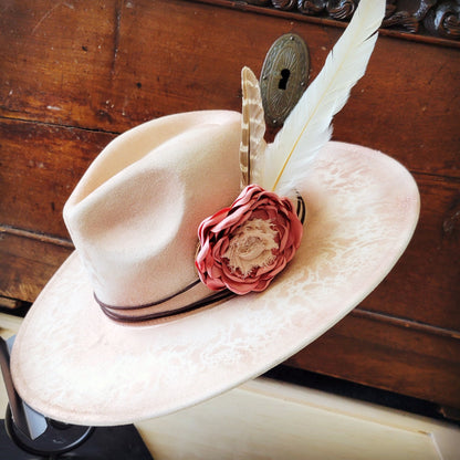 CUSTOM Hand-Painted Cowgirl Western Boho Hat A121