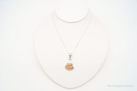 Vintage Mexico Opal 950 Silver Southwestern Necklace
