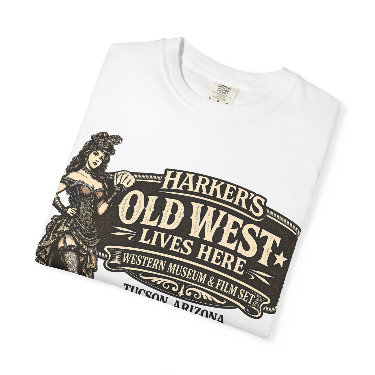 Harker's Old West Saloon T-Shirt —  Old West Lives Here” Vintage Tee