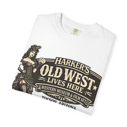 Harker's Old West Saloon T-Shirt —  Old West Lives Here” Vintage Tee