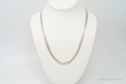 Designer Carolyn Pollack Relios Strand Bead Sterling Silver Necklace