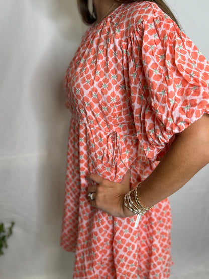 The Printed Puff Sleeve Dress