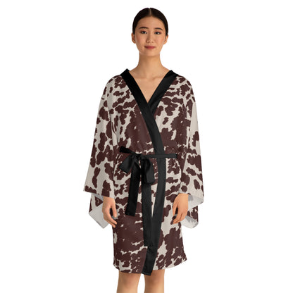 Western Cozy Animal Print Kimono Robe, Stylish Loungewear, Relaxing Home Attire, Perfect for Gifting, Versatile Fashion Statement