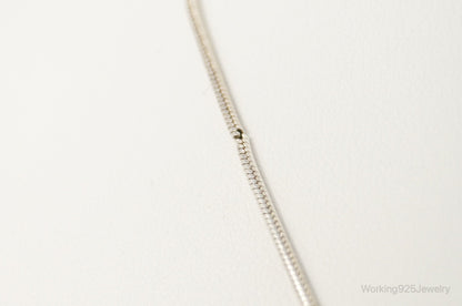 Serotonin Molecule Sterling Silver Necklace