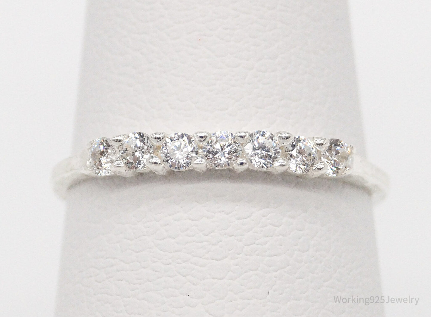 Vintage STE BEE Cubic Zirconia Sterling Silver Ring - Size 6
