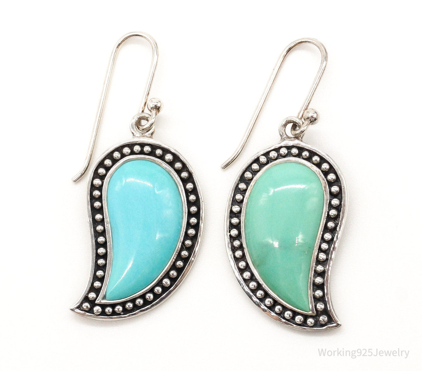 Designer SX Turquoise Sterling Silver Earrings