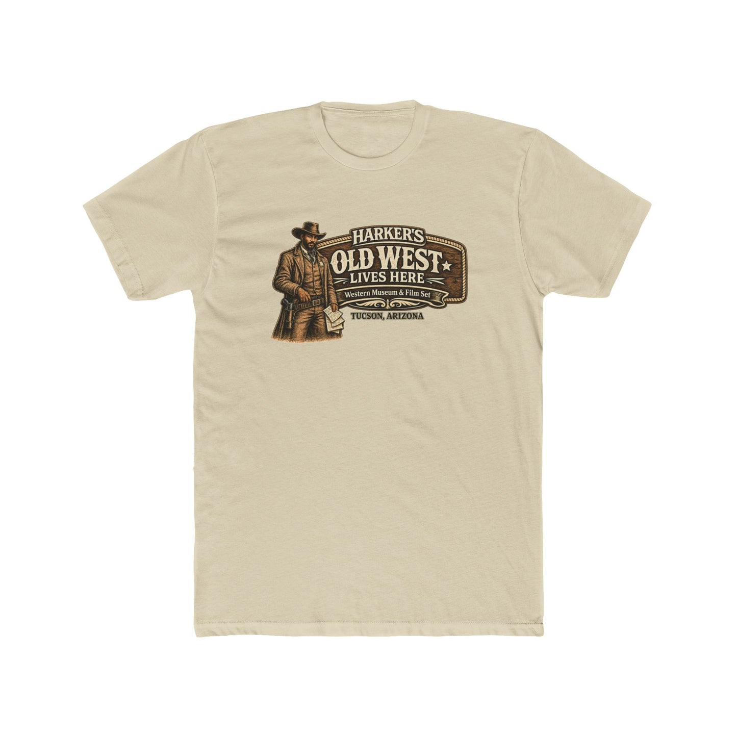 Harker's Bounty Hunter  — 'Old West Lives Here' Vintage Western Ranch Tee