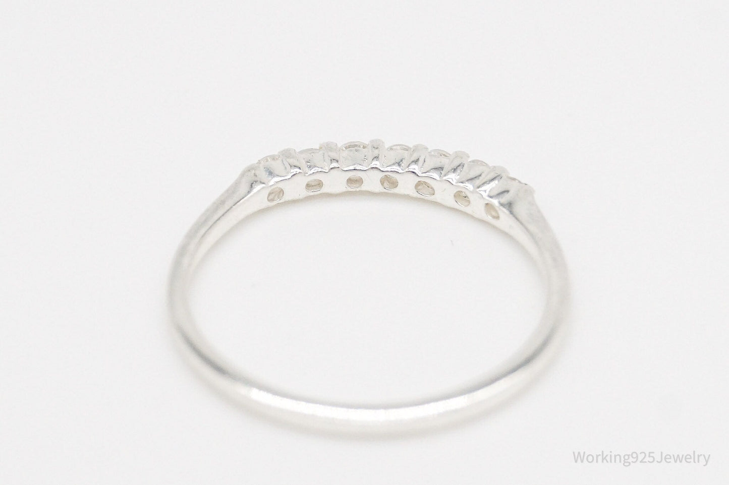 Vintage STE BEE Cubic Zirconia Sterling Silver Ring - Size 6