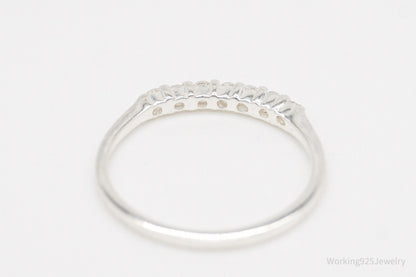 Vintage STE BEE Cubic Zirconia Sterling Silver Ring - Size 6