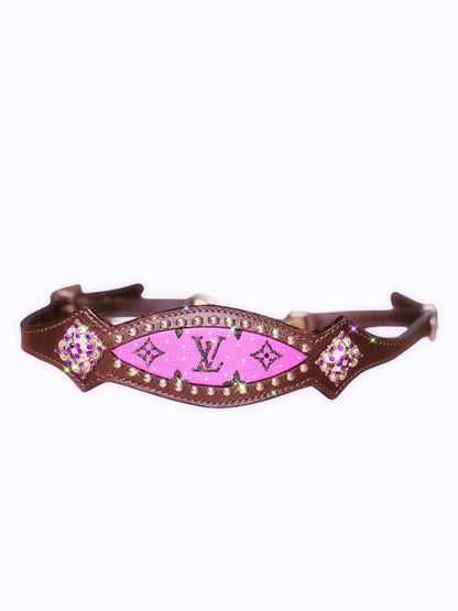 Rhinestone Purple LV Wither Strap