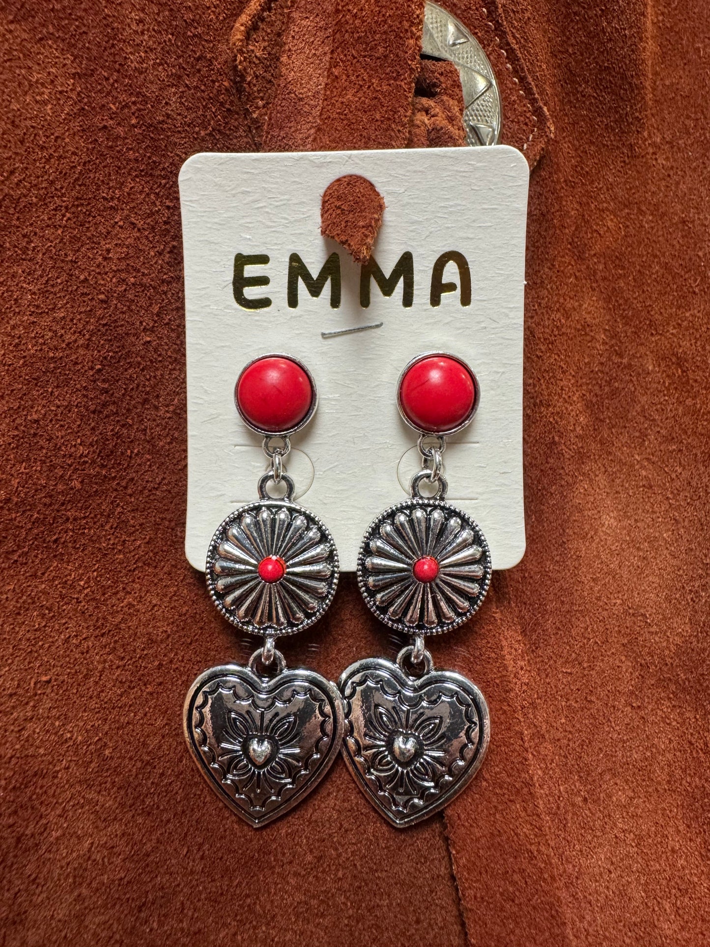 The Valentine Earrings - Red