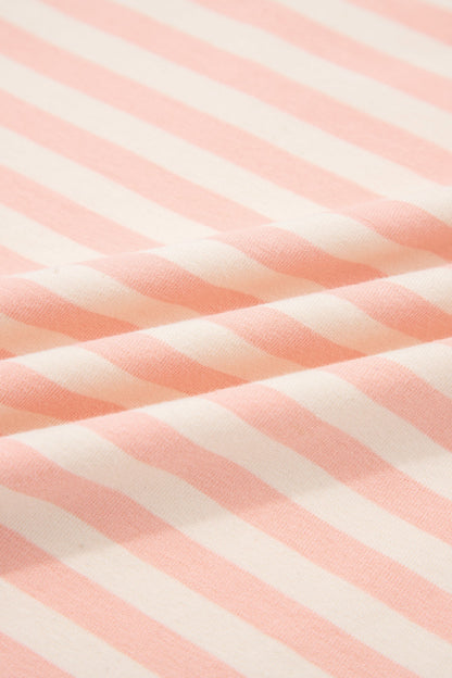 Adelina Stripe Contrast Loose Tee Set