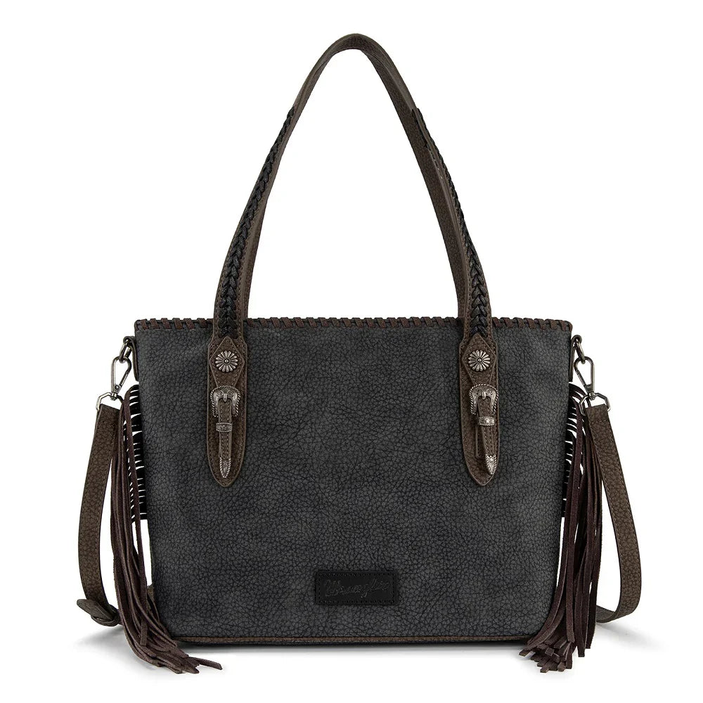 Wrangler Braided Tassel Tote Bag