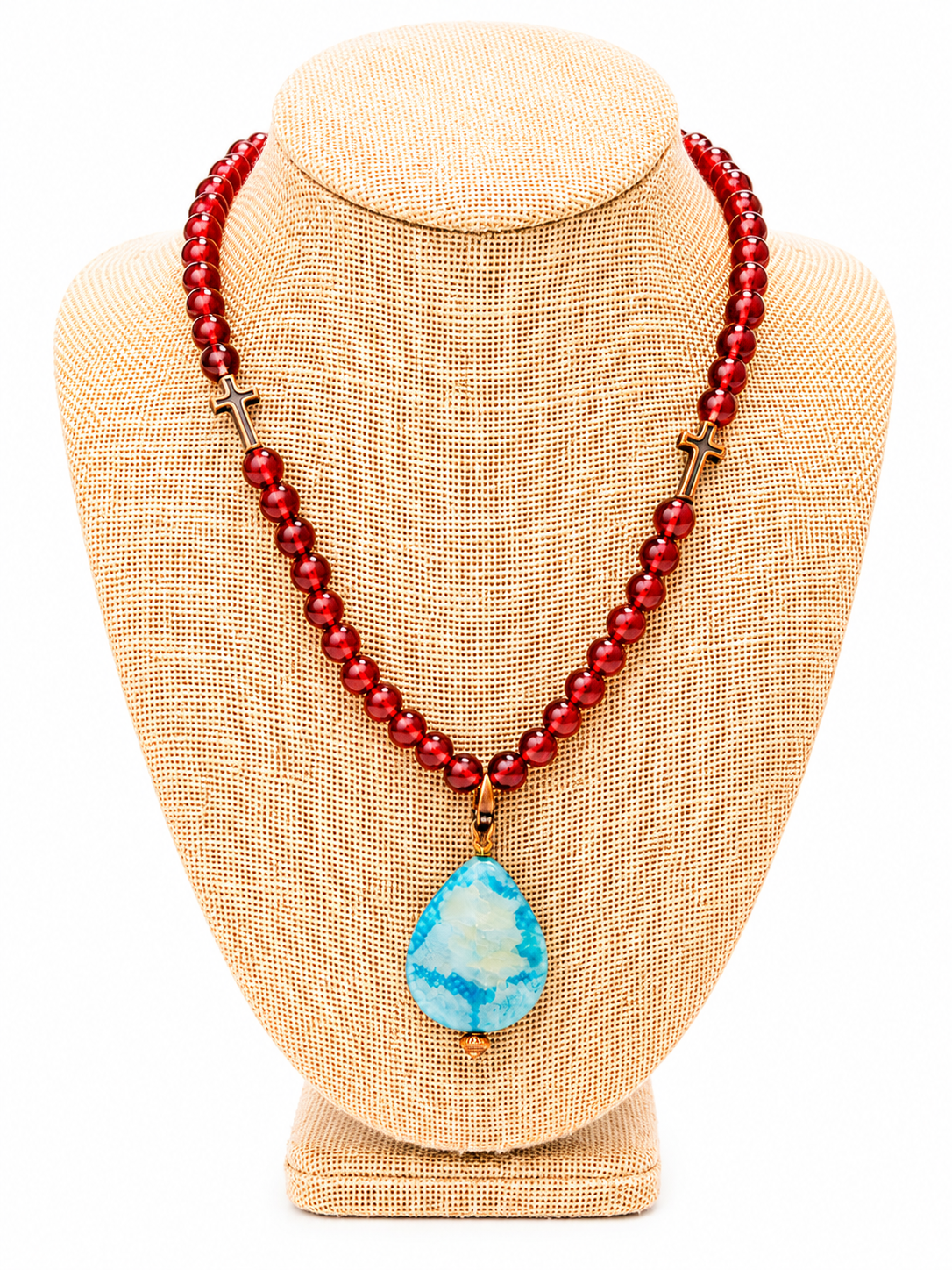 Crimson Faith Agate Necklace