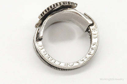 Vintage US Eagle Coin Ring - Size 9