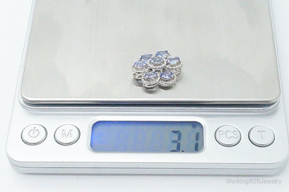 Designer Stauer Iolite Cubic Zirconia Sterling Silver Pendant