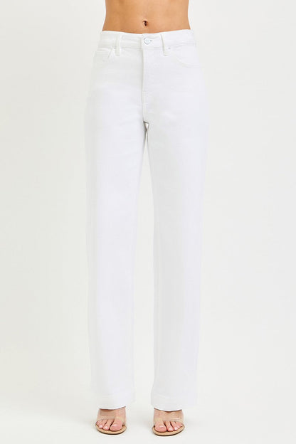 RISEN Full Size High Rise Wide Baggy Pants Plus Size