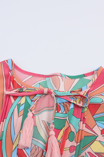 Kalani abstract Pattern Flowy Blouse