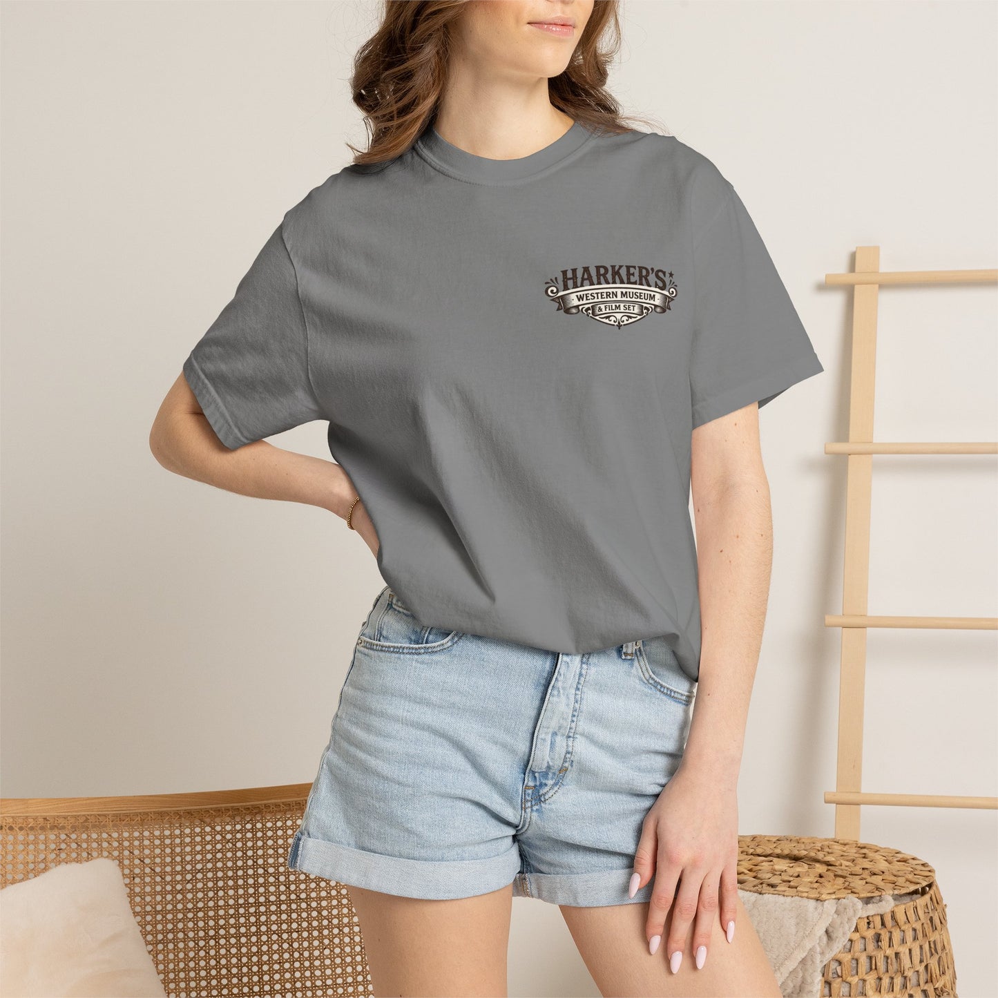 Harker's Gambler Unisex T-Shirt — “Harker’s Old West Lives Here” Vintage Western Tee