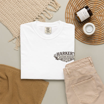 Harker's Gambler Unisex T-Shirt — “Harker’s Old West Lives Here” Vintage Western Tee