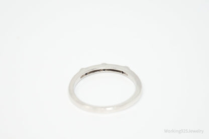 Vintage Designer Heng Ngai Diamond Sterling Silver Ring - Size 6.75