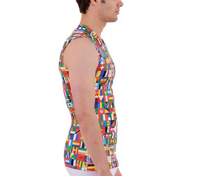 Insta Slim Flags Activewear Sleeveless High V-Neck 5VAT013