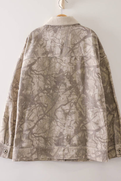 Camo & Bambi Print Western Jacket