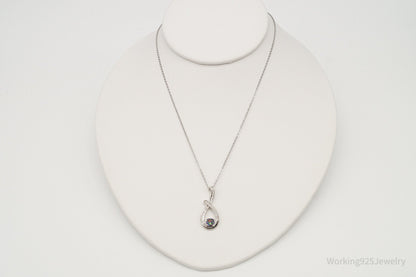 Designer Ryze Mystic Topaz Cubic Zirconia Sterling Silver Necklace