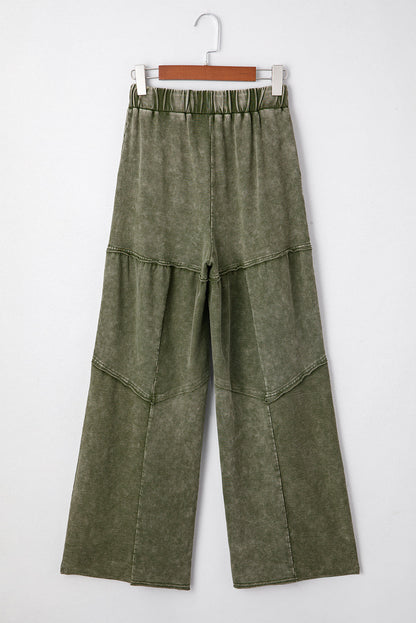 Paisley Leg Patchwork Drawstring Pants