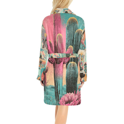 Baha Ranch Honky Tonk Kitsch Desert Vibes Minky Fleece Robe