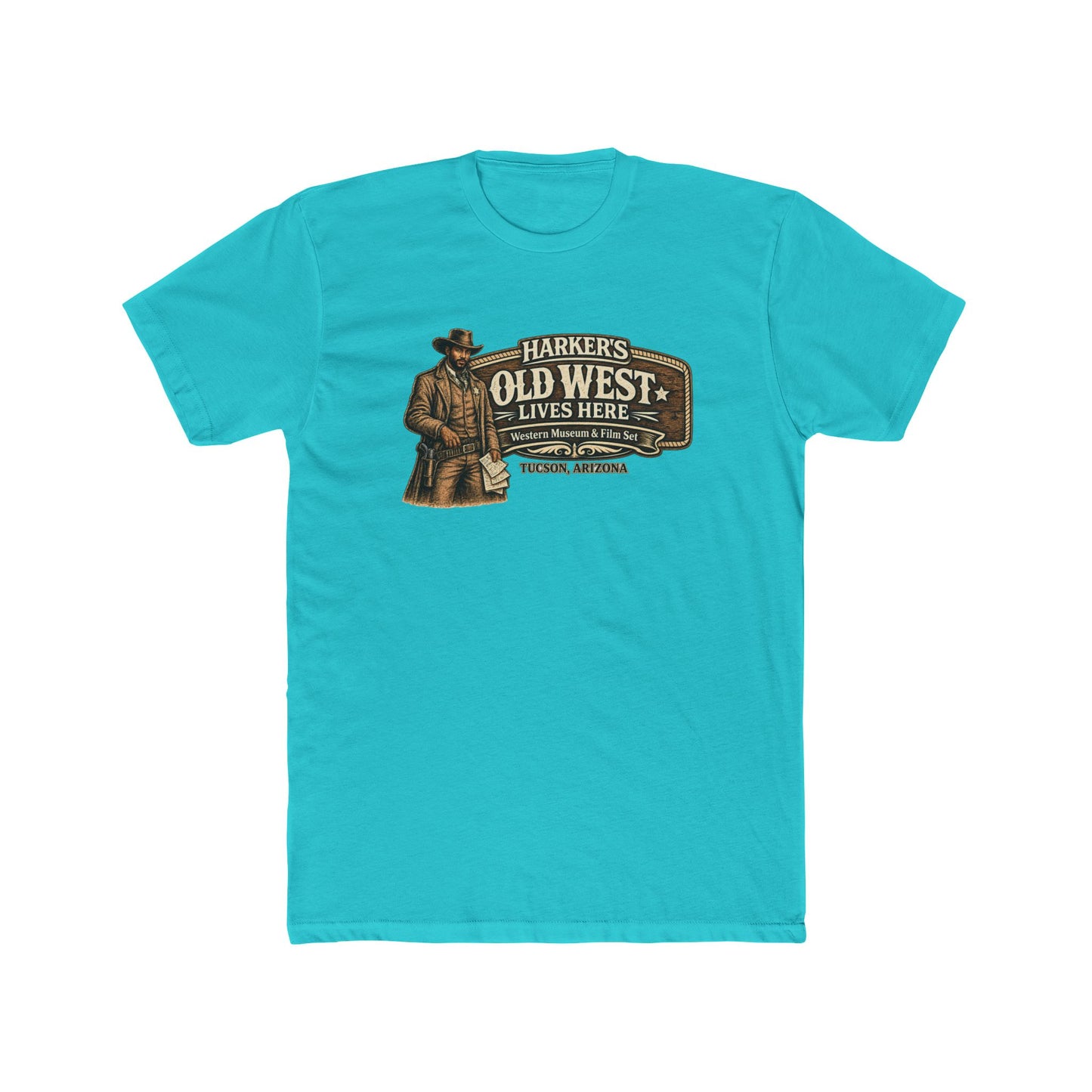 Harker's Bounty Hunter  — 'Old West Lives Here' Vintage Western Ranch Tee