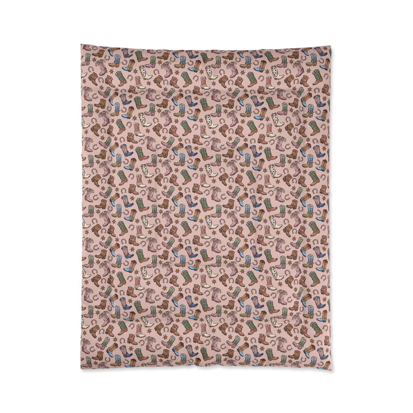 Cowgirl Boots Cozy Comforter with Fun Sock Design - Perfect for Cozy Nights and Gift Giving