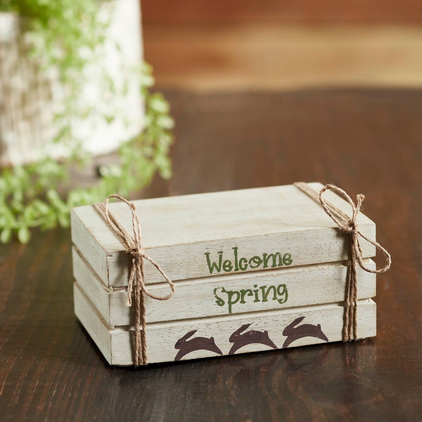 Faux Book Stack: Welcome Spring - Decor for Shelf or Mantel