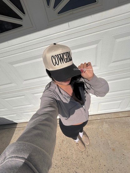Cowgirl Embroidered Trucker Hat 