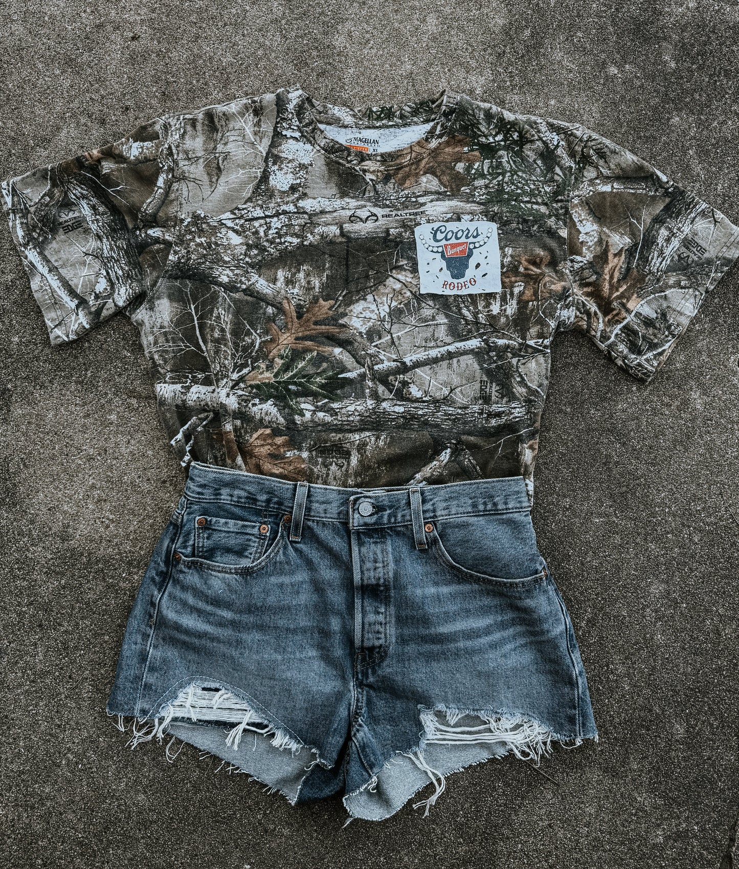 Upcycled Coors Banquet Rodeo Realtree Camo Rework (One-of-One) | Size XL Shirt