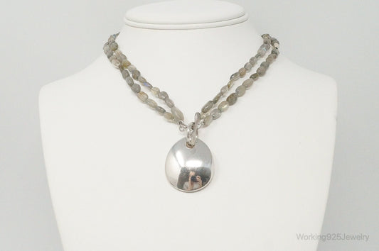 Designer RLM Studios Robert Lee Morris Labradorite Sterling Silver Necklace