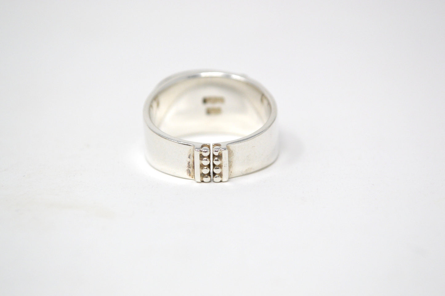 Vintage Designer Sajen Gold Druzy Sterling Silver Adjustable Ring - Size 10