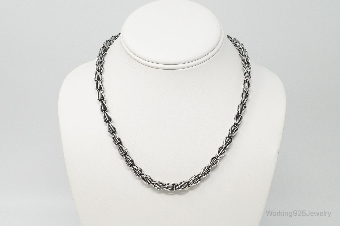 Designer BA Suarti Link Sterling Silver Chain Necklace