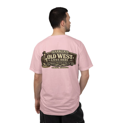 Harker's Gambler Unisex T-Shirt — “Harker’s Old West Lives Here” Vintage Western Tee