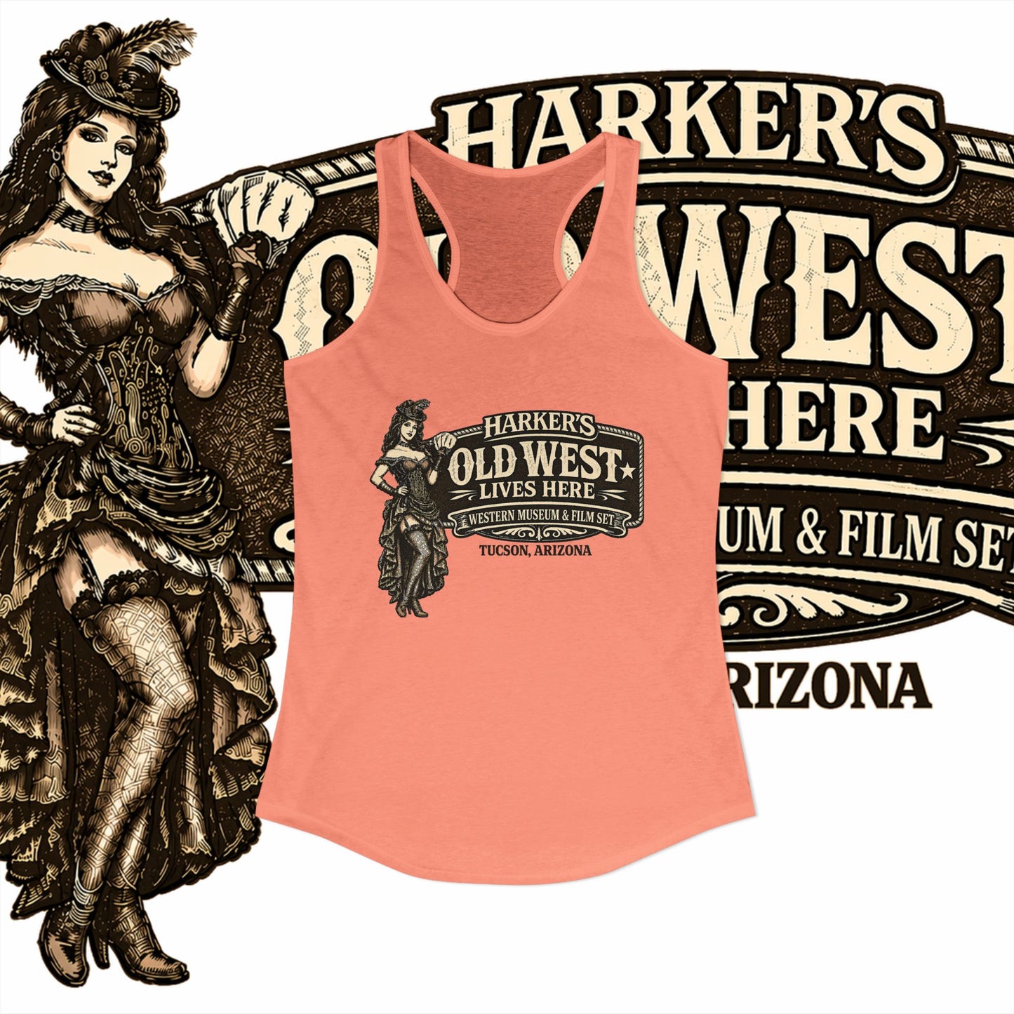 Harker's Saloon Girl Women's Ideal Racerback Tank