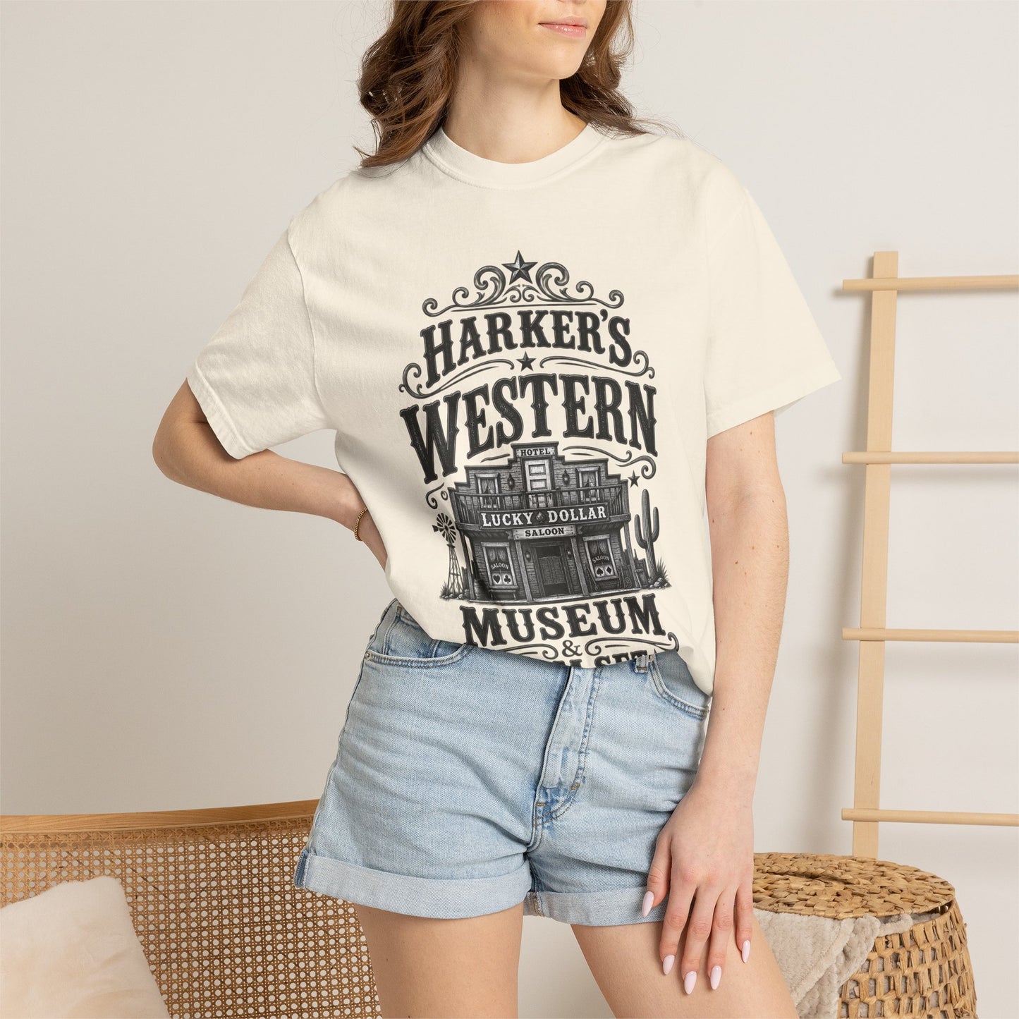 Western Museum T-Shirt — Harker’s Lucky Dollar Film Set Vintage Graphic Tee