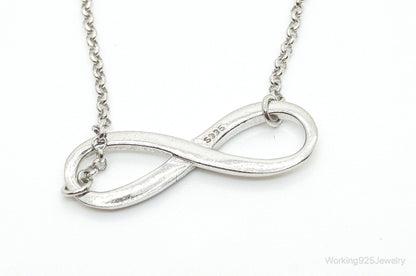 Vintage Infinity Symbol Sterling Silver Necklace
