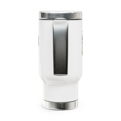 Harker's Old West Cowboy Travel Mug - 14oz Stainless Steel Tumbler with Handle