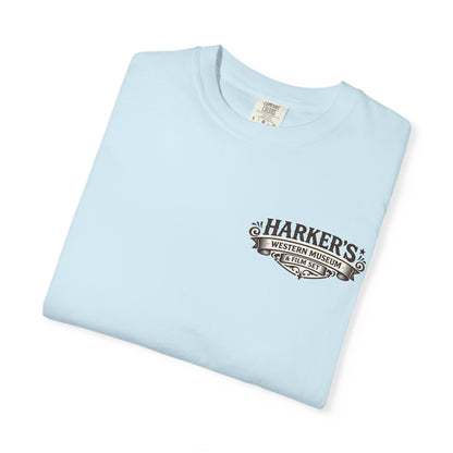 Harker's Gambler Unisex T-Shirt — “Harker’s Old West Lives Here” Vintage Western Tee